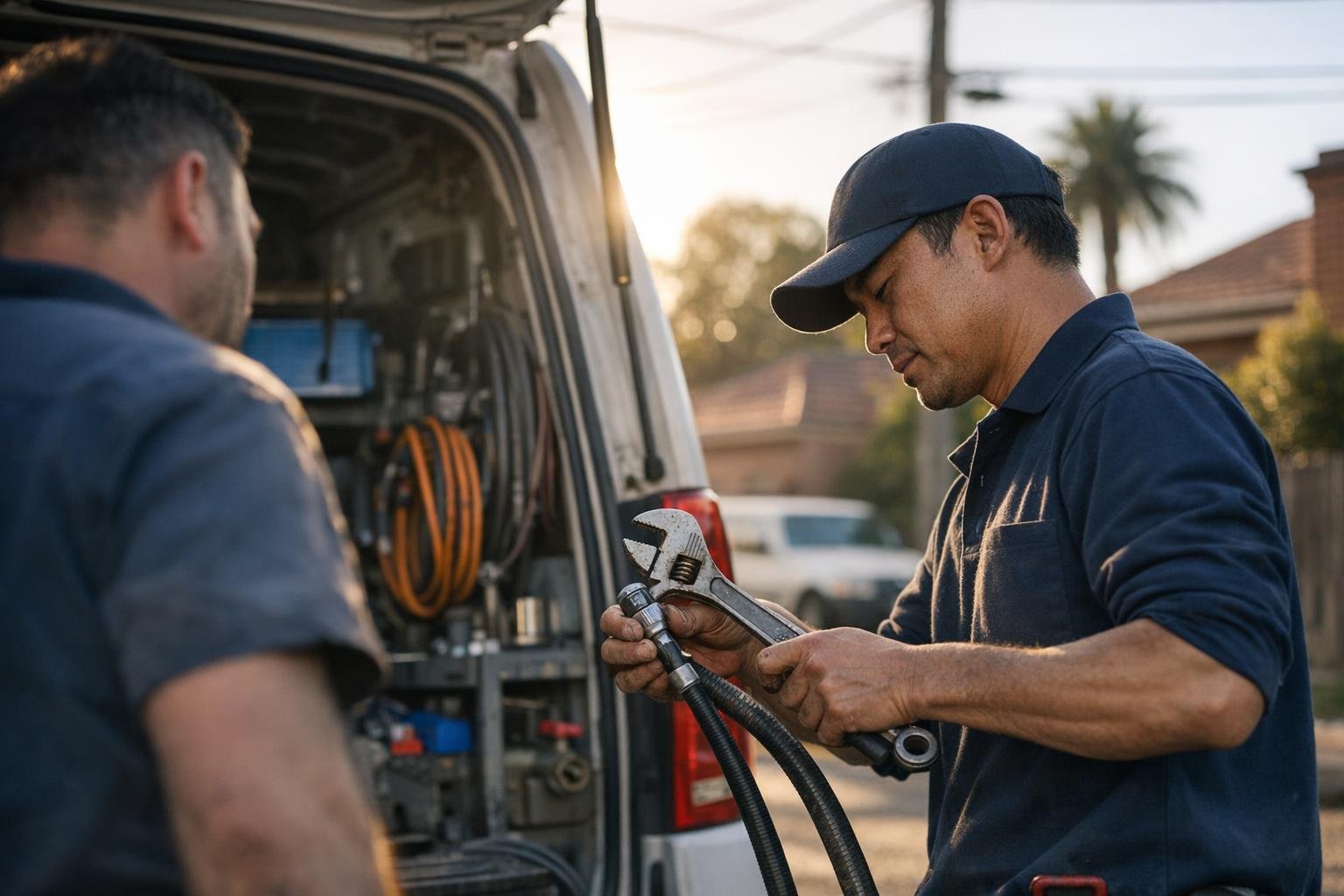 Outdoor Drain Excavation in Emergency Plumber: Outdoor Drain Excavation is the process of digging up and removing soil — visual guide