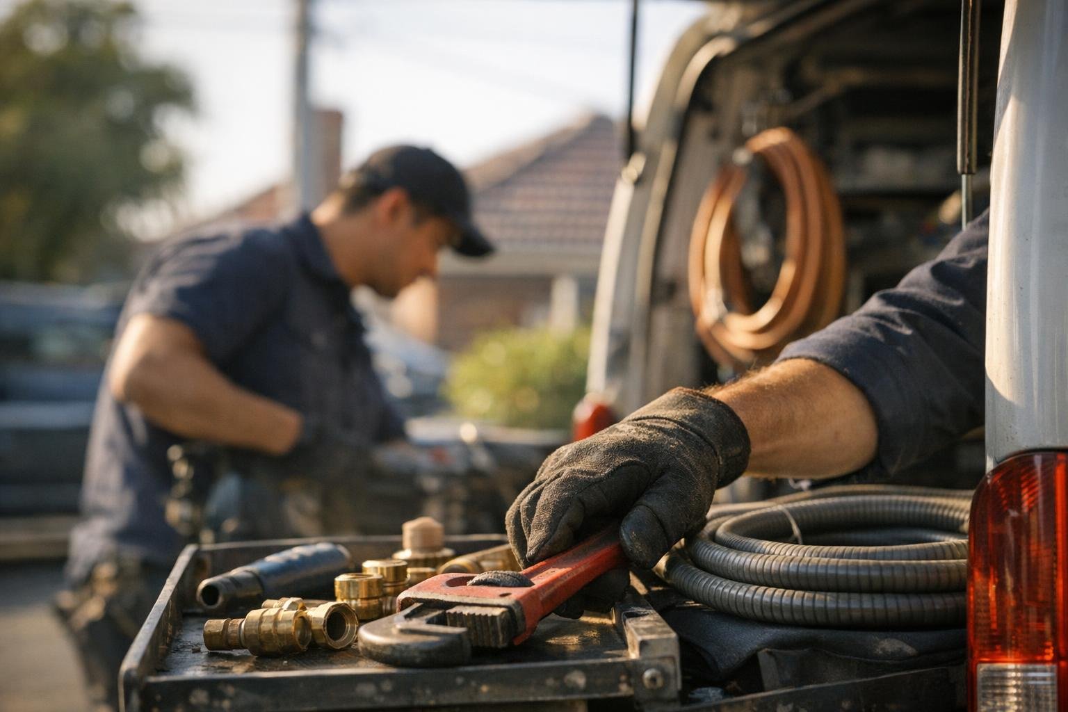 Residential Plumbing in Emergency Plumber: Residential Plumbing is the installation, maintenance, and repair of water supply, drainage — visual guide